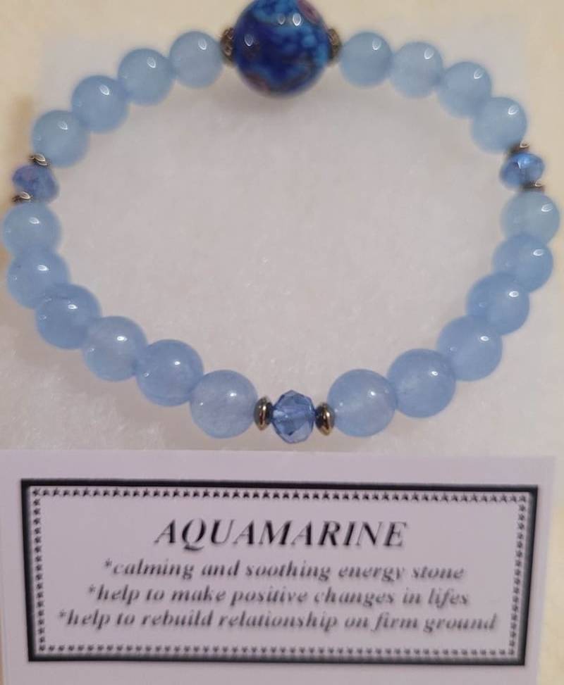 Aquamarine Crystal Necklace, March Birthstone, Raw Crystal Necklace – Abiza
